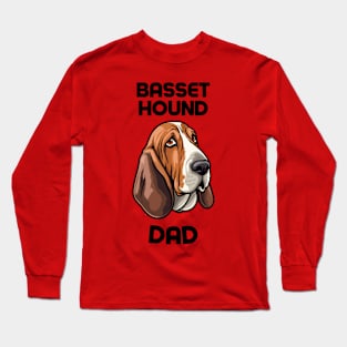 Basset Hound Dad Funny Gift Dog Breed Pet Lover Puppy Long Sleeve T-Shirt